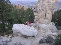 On the rocks at Tooth Ridge Camp